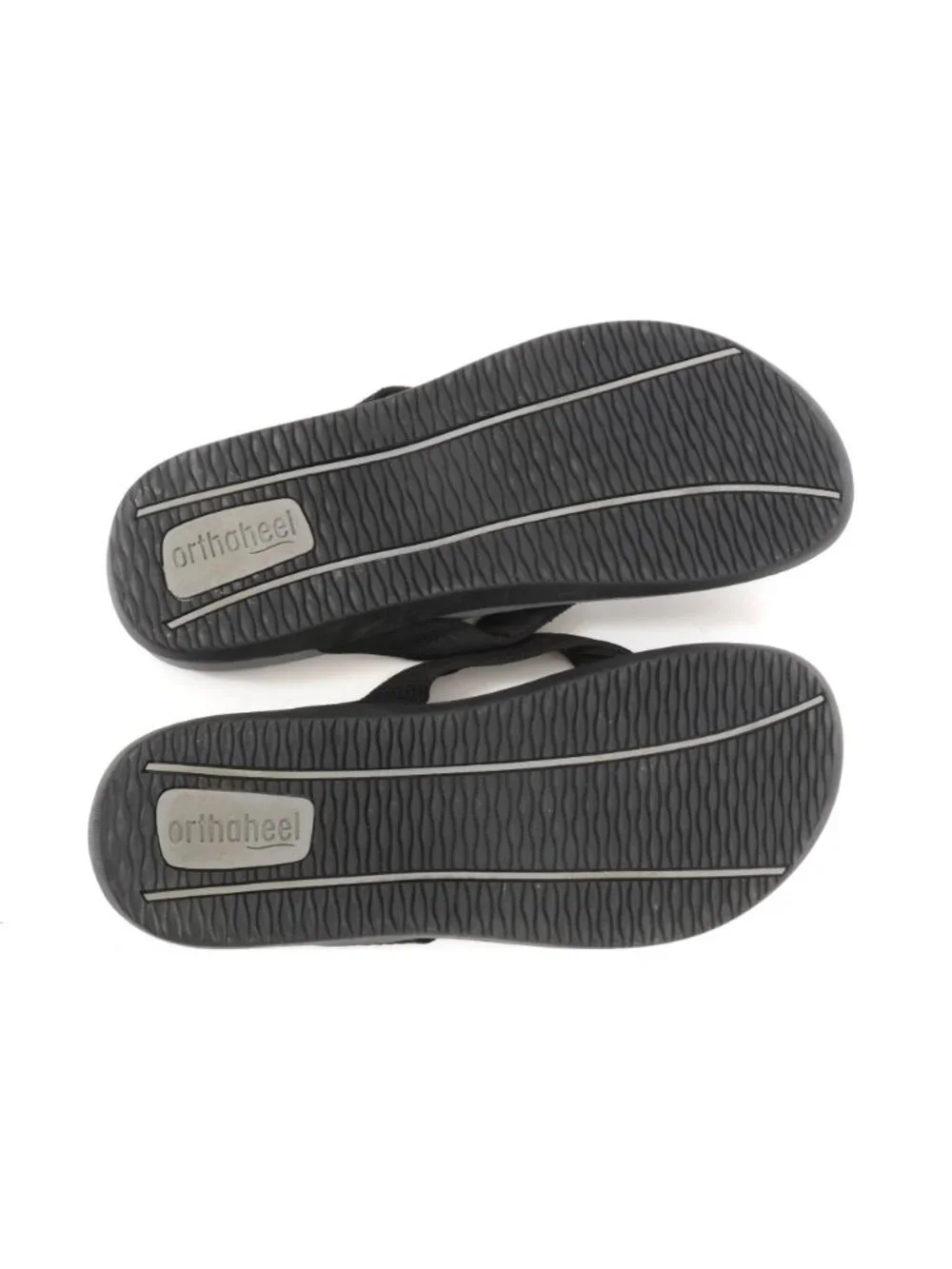Vionic with Orthaheel Unisex Wave Orthatic Sandal Black Women 12 / Men 11 Black